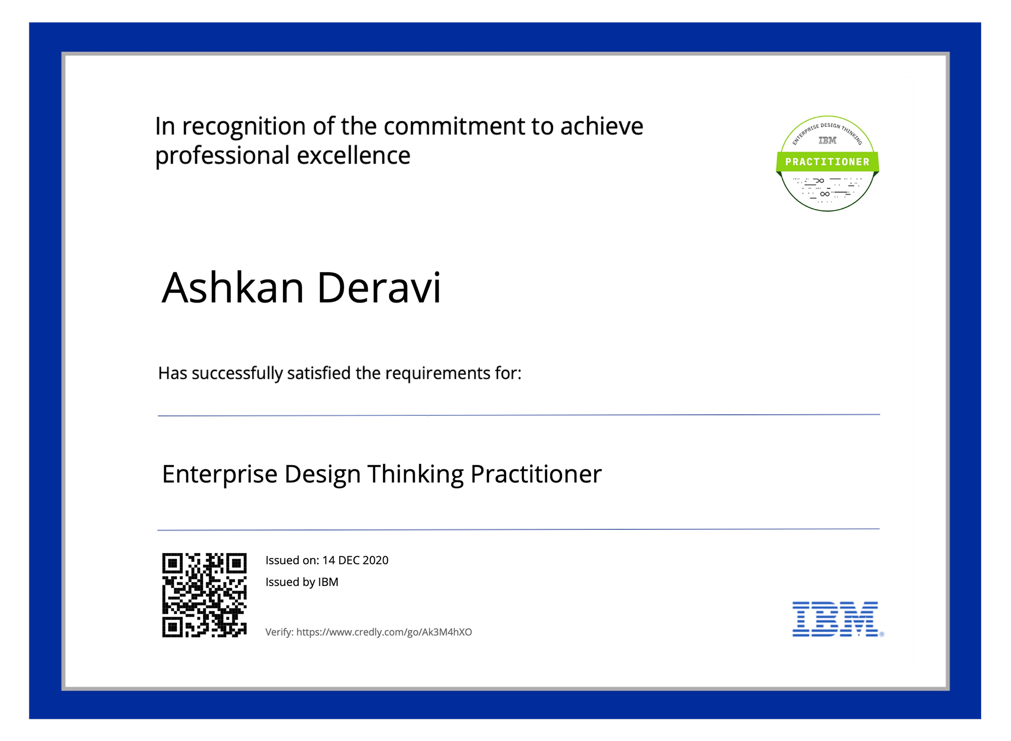 IBM Enterprise Design Thinking Practitioner