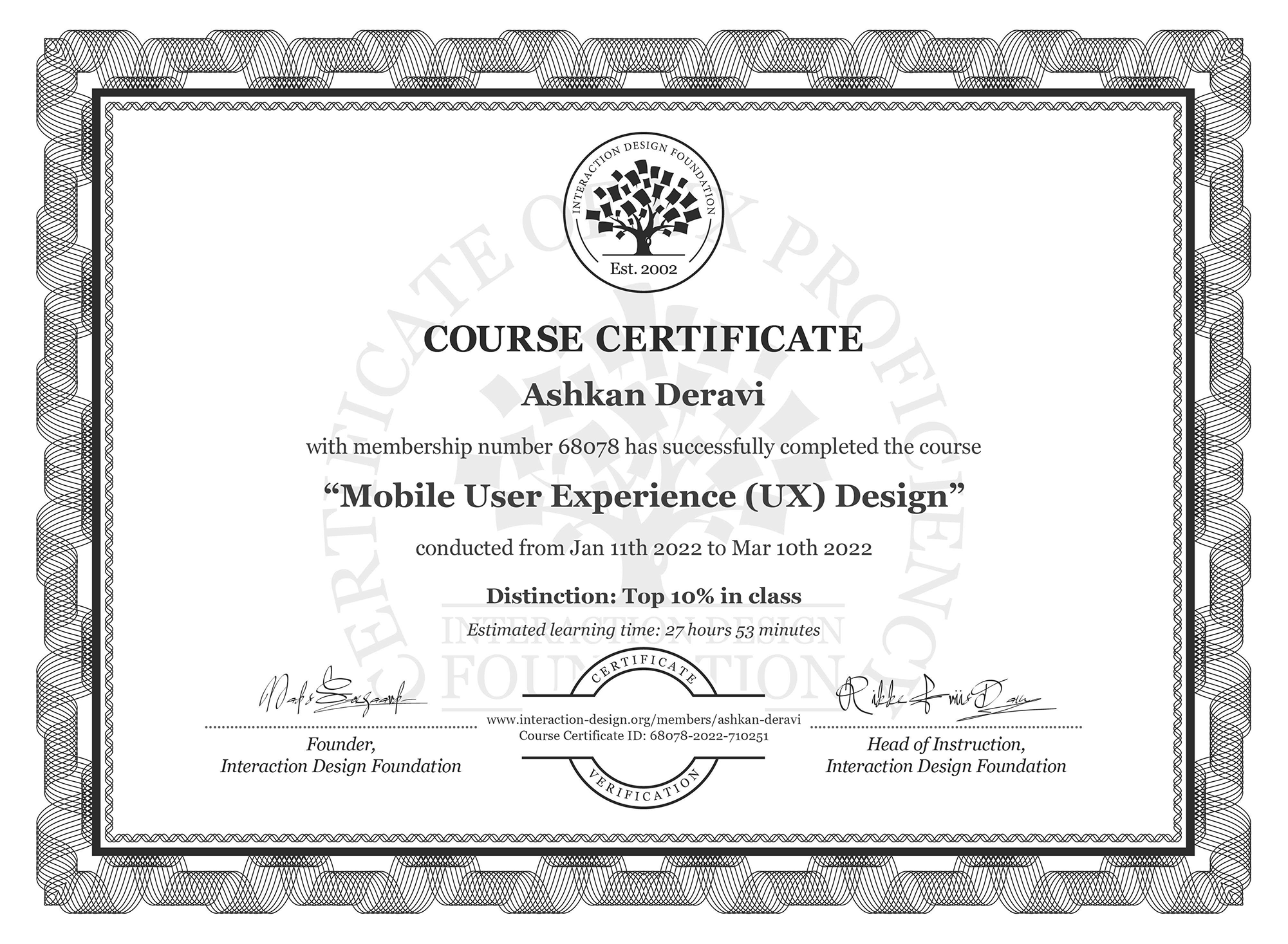 2022 Intraction Design Foundation | Mobile User Experience Design