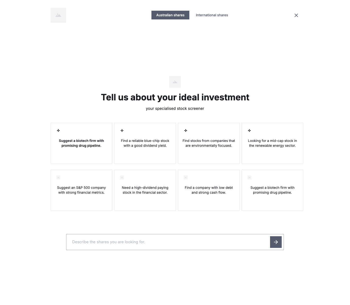 Stock Screener Investment Preferences
